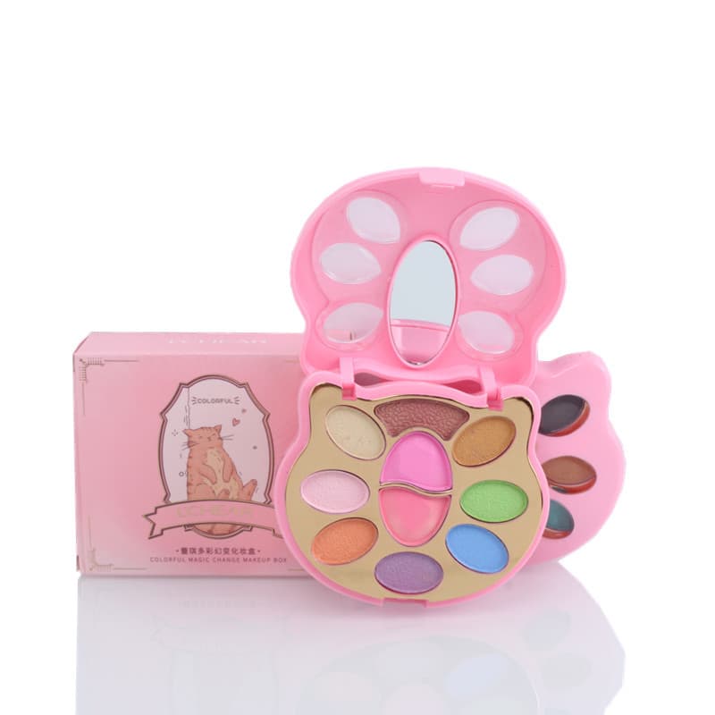 Lucky Colorful Transformation Makeup Box Lip Gloss Blush Foundation Five Color Eye Shadow Q2171 6