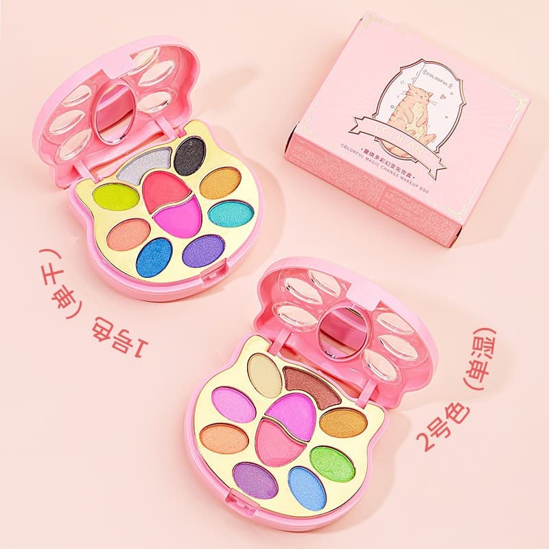 Lucky Colorful Transformation Makeup Box Lip Gloss Blush Foundation Five Color Eye Shadow Q2171 8
