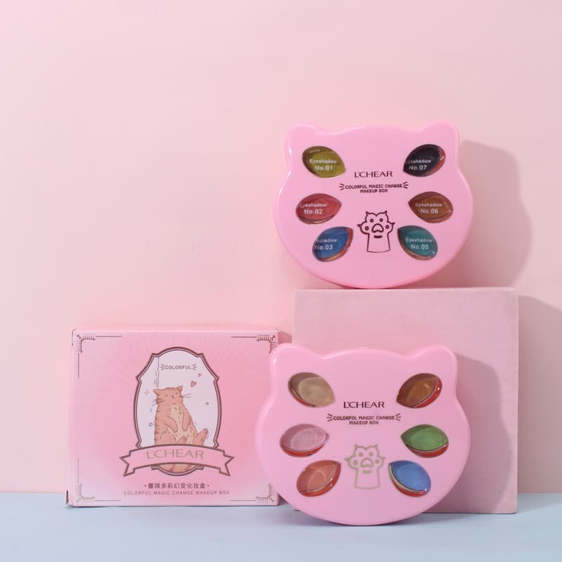 Lucky Colorful Transformation Makeup Box Lip Gloss Blush Foundation Five Color Eye Shadow Q2171 1