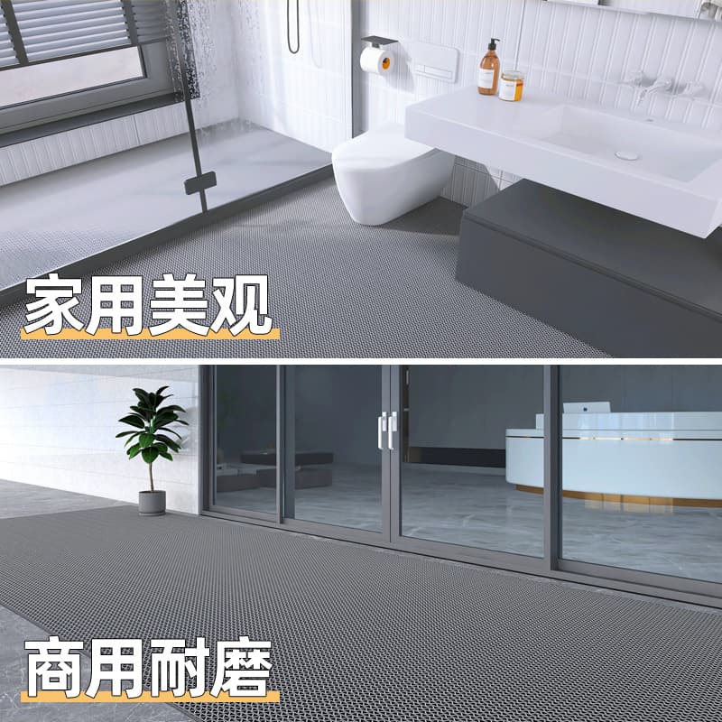 Hollow PVC plastic carpet bathroom toilet swimming pool kitchen dirty-resistant floor mats household waterproof anti-slip floor mats 3