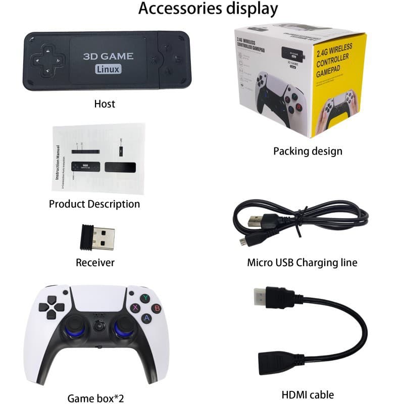 Cross-border U9 Pro Game Console 4K HD 2.4G Wireless TV Console 7