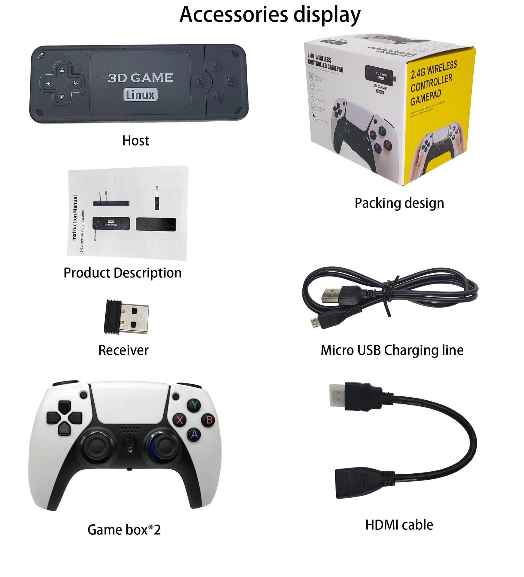 Cross-border U9 Pro Game Console 4K HD 2.4G Wireless TV Console 9