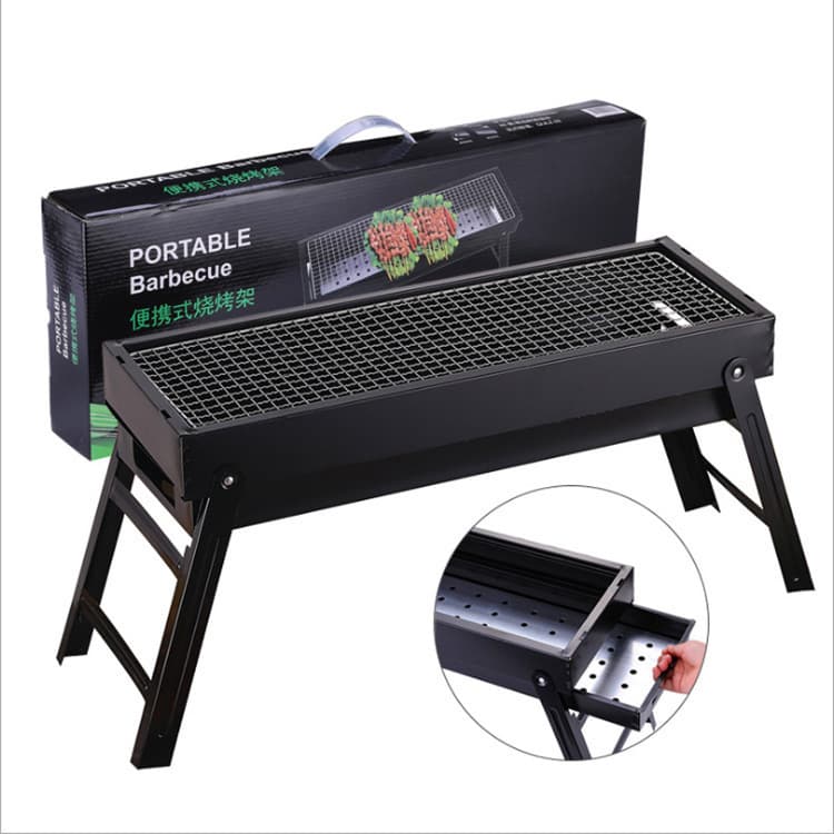 Thickened barbecue stove outdoor portable smokeless folding outdoor camping barbecue rack household charcoal barbecue stove 2