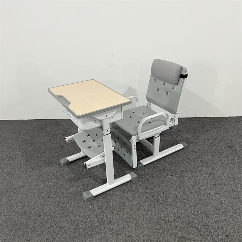 New nap bed for primary and secondary school students, lunch break desks and chairs that can be lifted and reclined, children's school desks and chairs, learning chairs 9