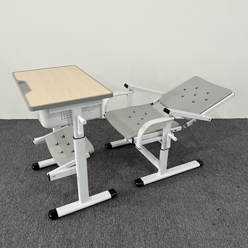 New nap bed for primary and secondary school students, lunch break desks and chairs that can be lifted and reclined, children's school desks and chairs, learning chairs 1