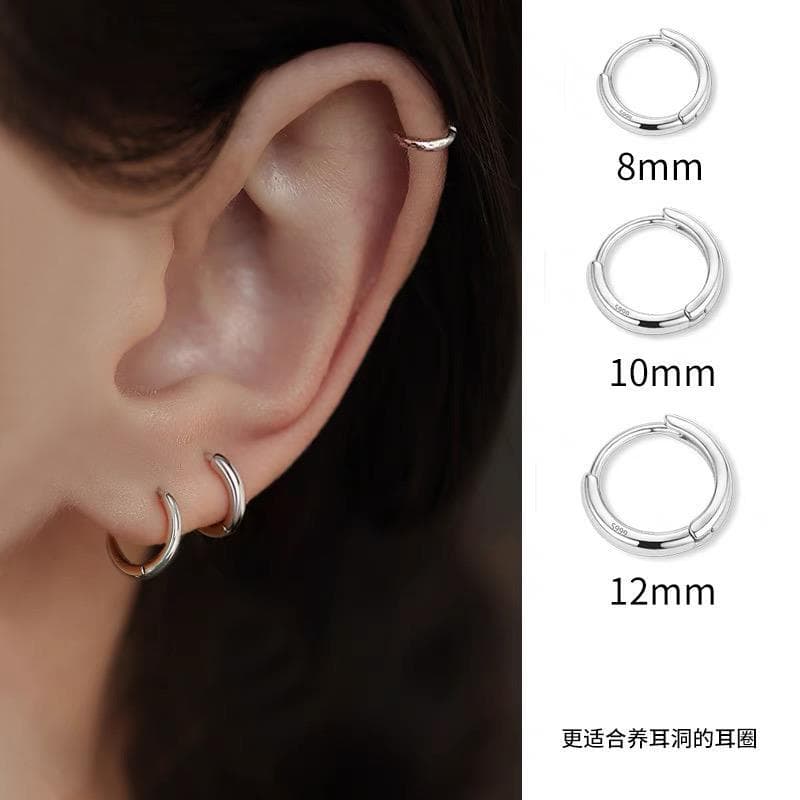 925 sterling silver ear piercing earrings for women, small hoop earrings for sleeping without removing the earrings, earrings, ear bone studs, earrings