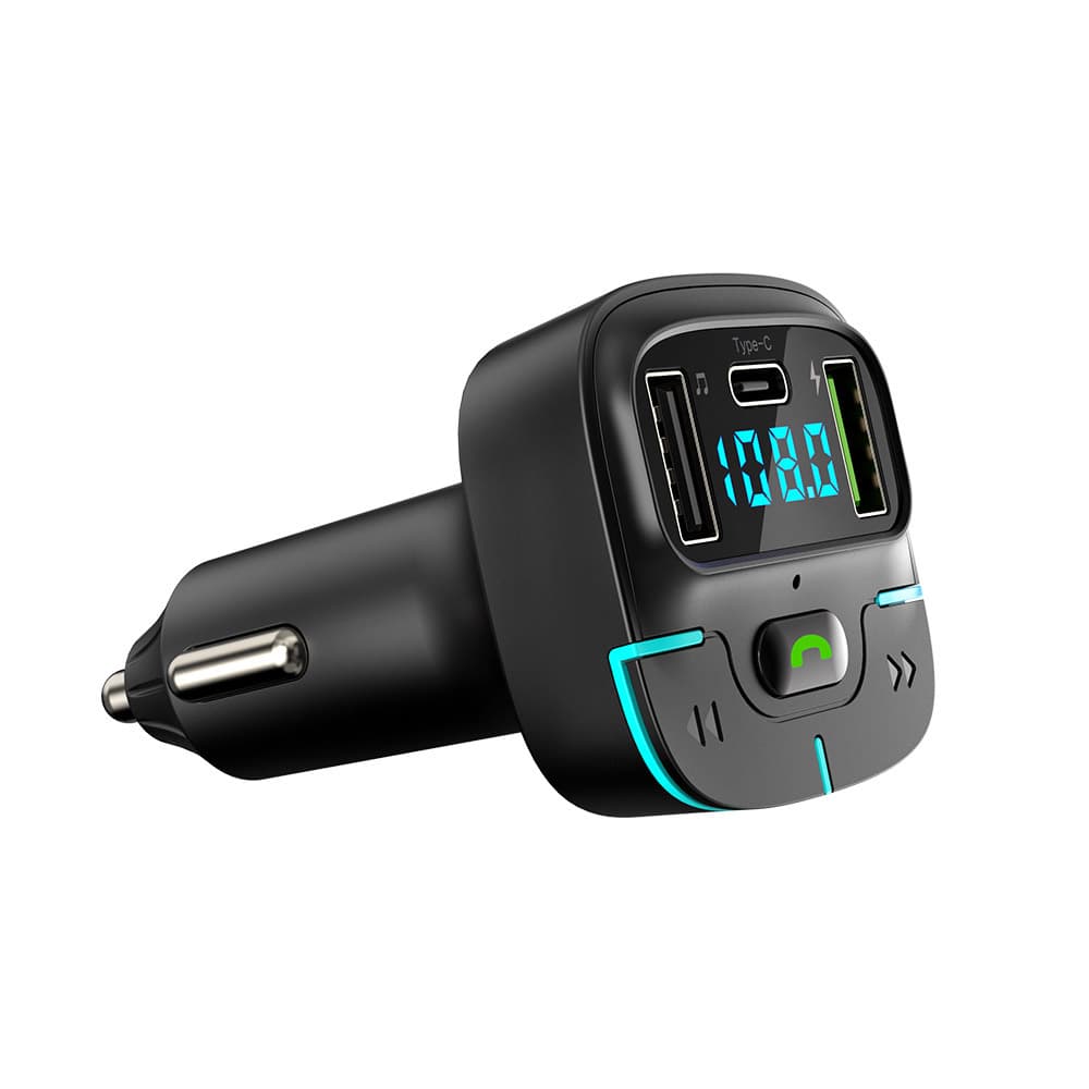 GZ03 new car mp3 bluetooth player car hands-free USB charging fm transmitter ambient light receiver 3