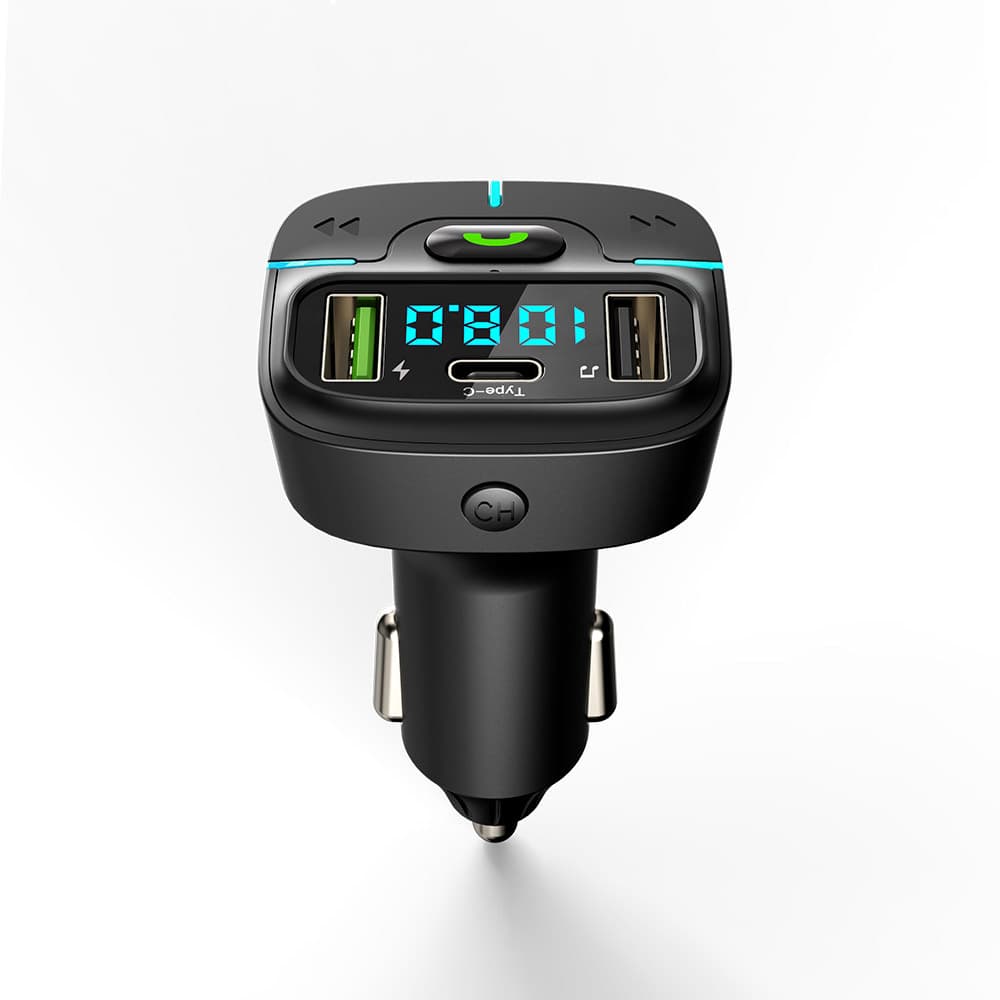 GZ03 new car mp3 bluetooth player car hands-free USB charging fm transmitter ambient light receiver 4