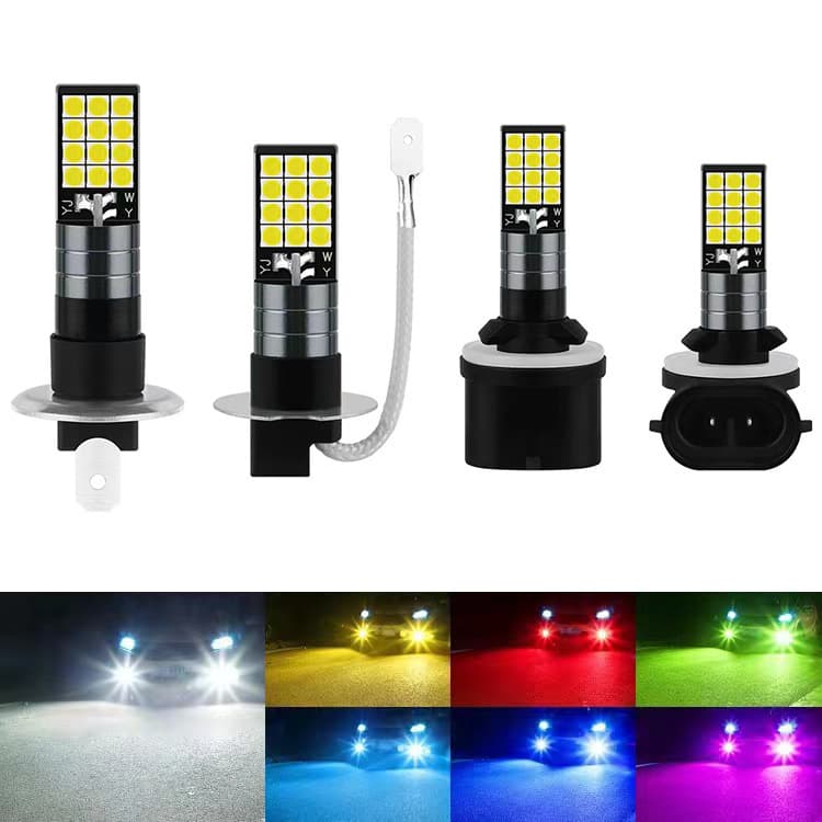 Cross-border hot selling car led fog lamp H3 880 881 24smd 3030 high brightness fog lamp 2