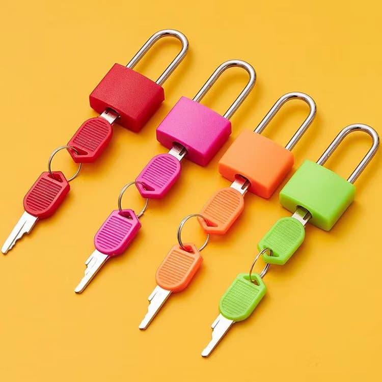 Luggage lock bag copper core padlock color small lock luggage bag cabinet lock student dormitory lock portable travel 4