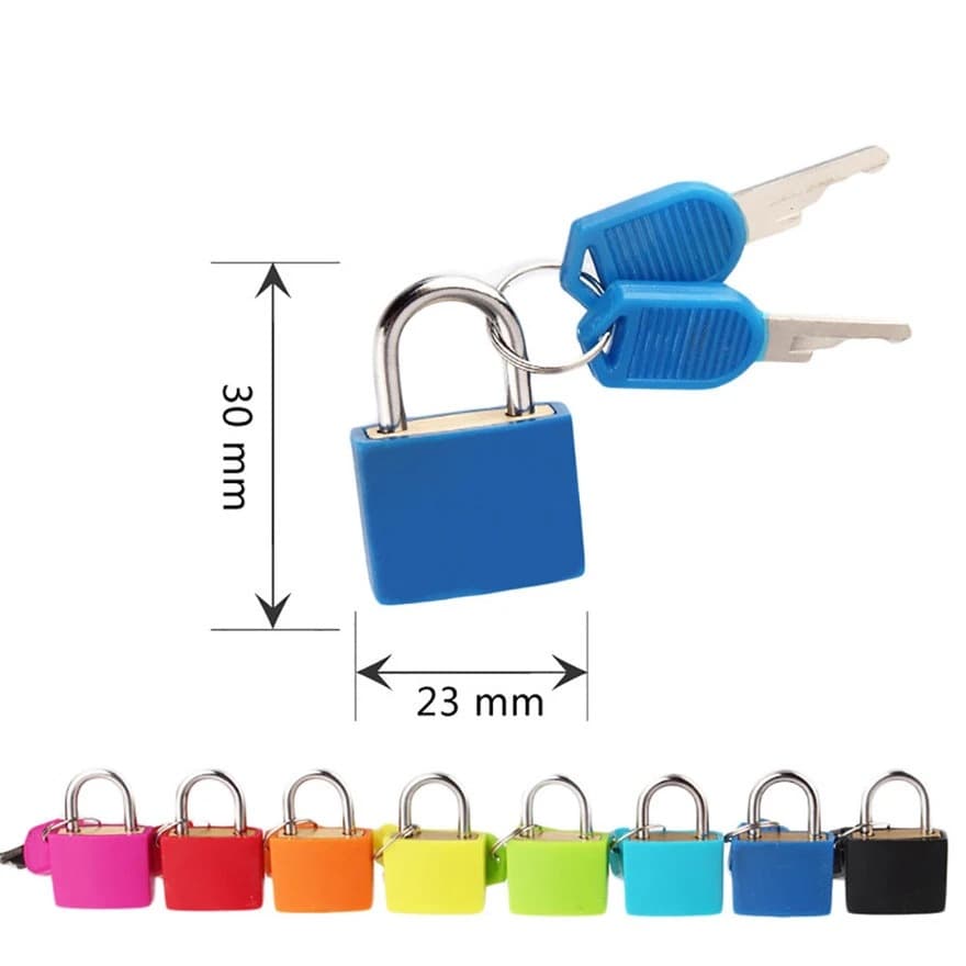 Luggage lock bag copper core padlock color small lock luggage bag cabinet lock student dormitory lock portable travel 5