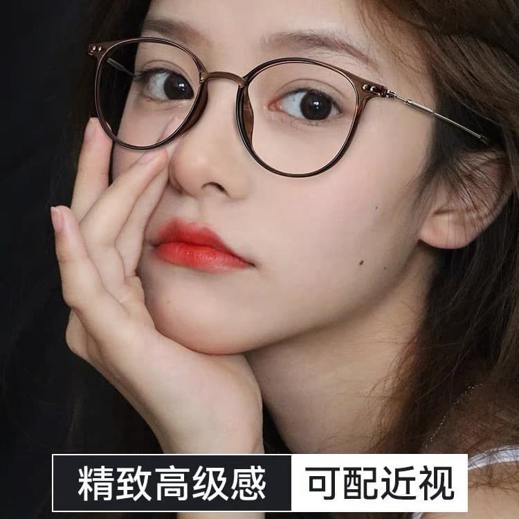 Ultra-light TR90 anti-blue light frame cold brown myopia glasses frame for women and men flat light Danyang glasses frame wholesale 9531 1