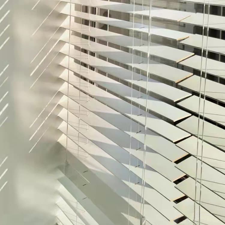 Wooden blinds electric lifting household solid wood blinds Mijia APP controlled curtains study living room sunshade wooden 5