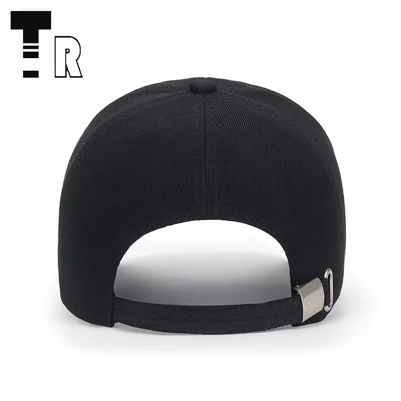 Mao Qing solid color light plate baseball cap large head circumference adjustable peaked cap casual sun protection sunshade face display small pliers buckle 5