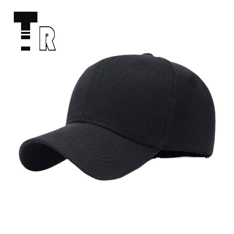 Mao Qing solid color light plate baseball cap large head circumference adjustable peaked cap casual sun protection sunshade face display small pliers buckle 6
