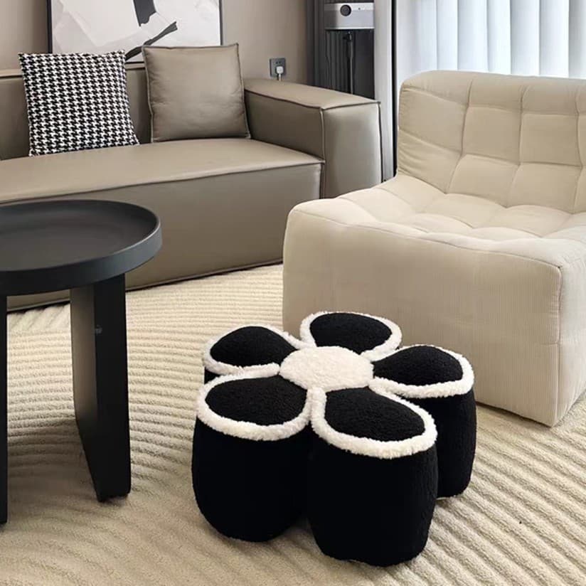 Home plush toy ornaments pp cotton plush cushion waist support chair office sedentary waist back bay window removable 5