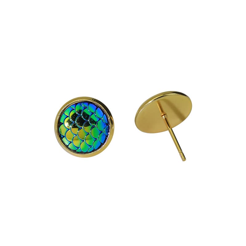 Dopamine Symphony Fish Scale Earrings Cute, Small, Colorful Japanese and Korean Non-pierced Ear Clips Temperament Mermaid Earrings for Women 6