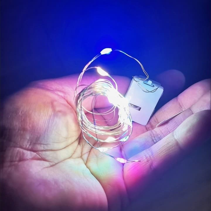 0.5m 1m 2m 3m led copper wire bouquet light string cake decoration small colorful lights light string flashing stars 4