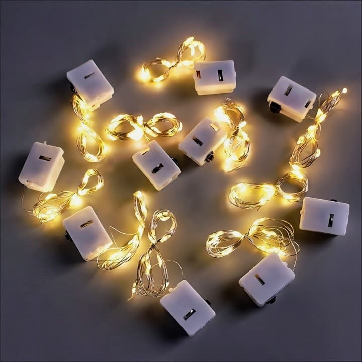 0.5m 1m 2m 3m led copper wire bouquet light string cake decoration small colorful lights light string flashing stars 1