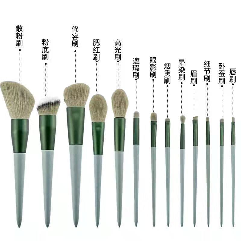 13-piece makeup brush set, portable powder blush brush, eye shadow lip brush, complete set of storage beauty tools for makeup setting 6