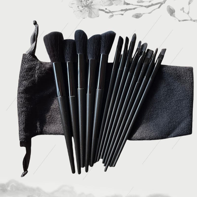 13-piece makeup brush set, portable powder blush brush, eye shadow lip brush, complete set of storage beauty tools for makeup setting 9