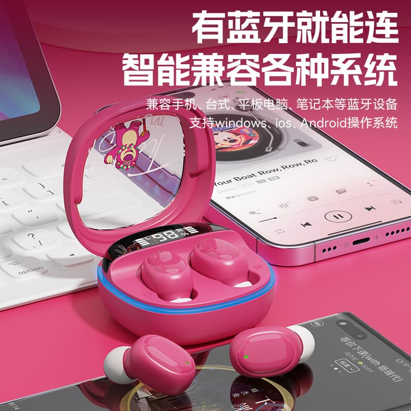 Disney Bluetooth Headphones M41 Wireless In-Ear HIFI Stereo Super Long Life Sports Noise Canceling Headphones 5