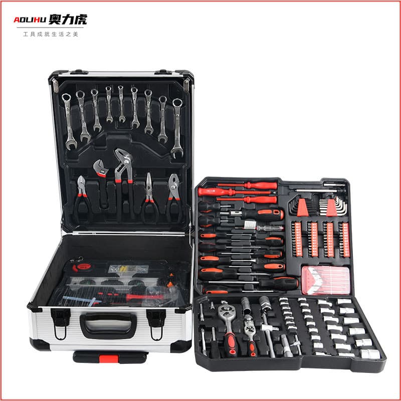 Household hardware tool box repair manual combination tool auto repair socket wrench screwdriver cross-border gift box set 2