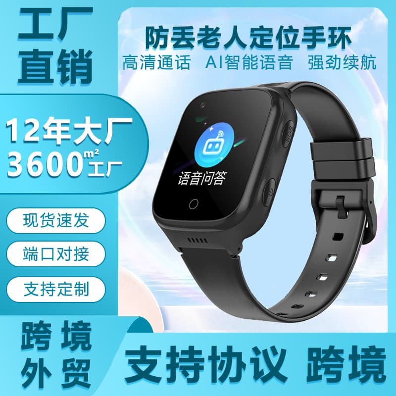 4G positioning elderly watch positioning bracelet full network with heart rate temperature test tracking locator cross-border watch 2