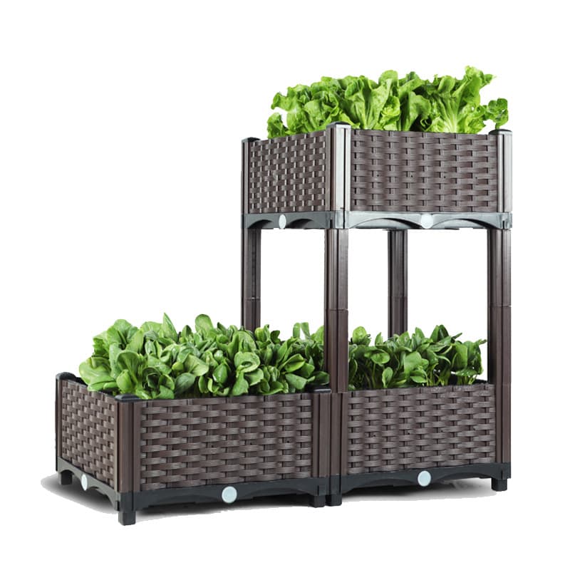 Special pot for growing vegetables, family balcony, indoor flower box, terrace planting box, roof flower pot, rectangular vegetable extra large 6