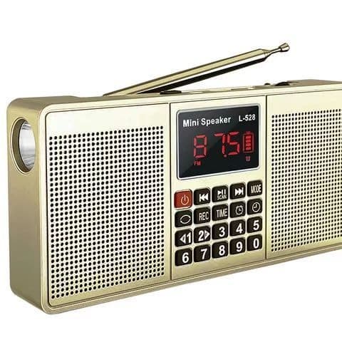 Cross-border exclusive L-528 Bluetooth speaker stereo card radio flashlight MP3 player portable 5