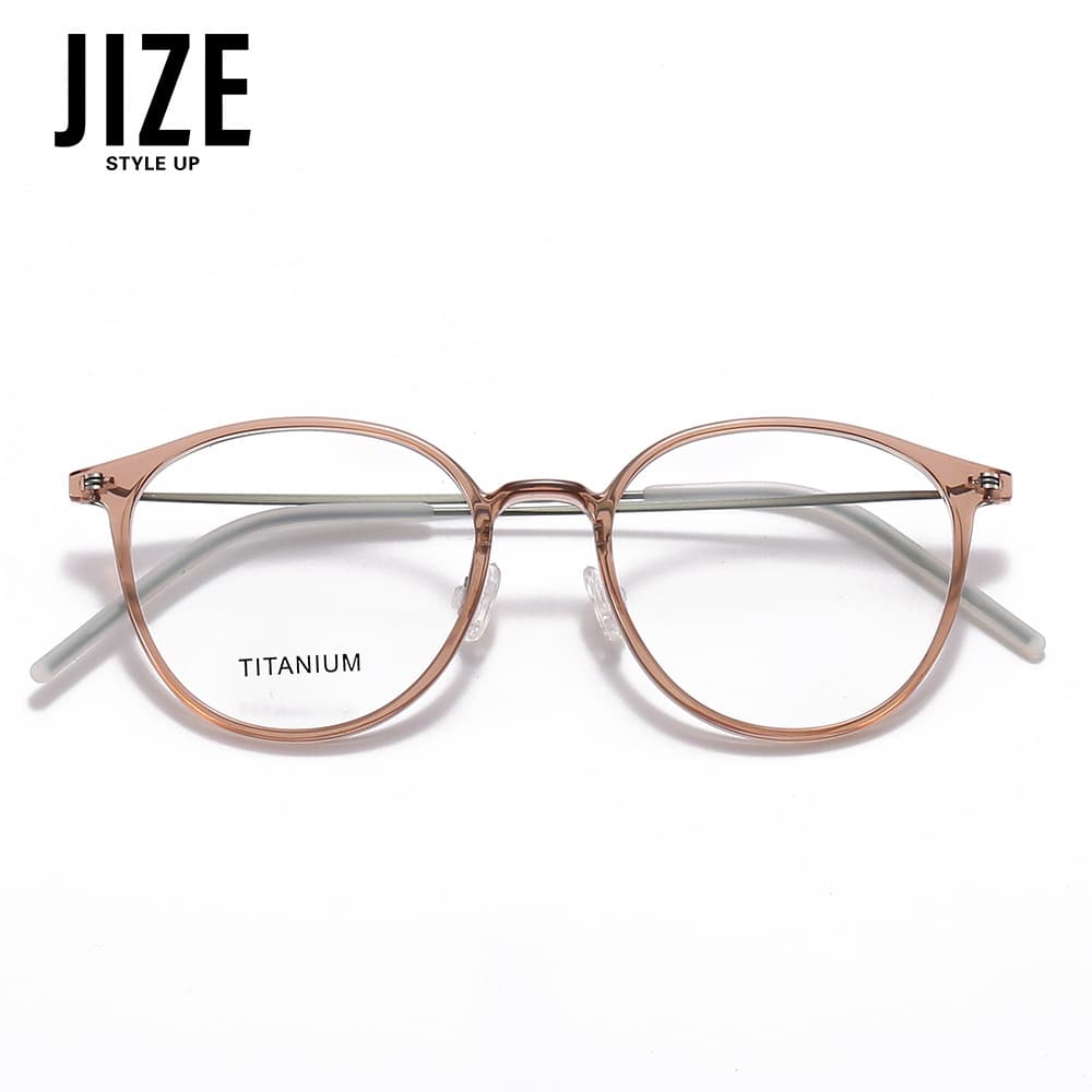 Foreign trade ultra-light and thin Korean version oval myopia plastic steel glasses frame women's titanium feet ins literary student frame 8016 1