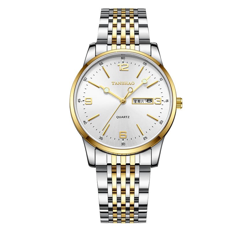 Tianshihao/TANSHAO new ultra-thin waterproof luminous fully automatic dual calendar watch men's live broadcast cross-border hot model 6