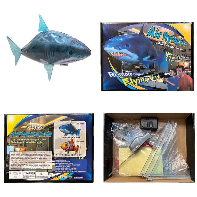 Cross-border cartoon remote control flying fish Douyin same style inflatable shark clown fish wedding birthday decoration inflatable toys 6
