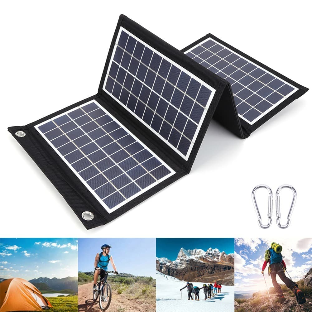 20W 5V Solar Folding Bag Charger Solar Outdoor Mobile Power Charging Board Dual USB 4