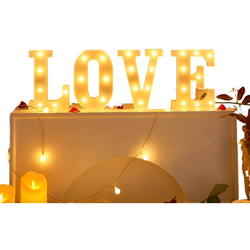 Letter lamp happy birthday scene layout decorative letter plate trunk Chinese Valentine's Day surprise proposal atmosphere light 6