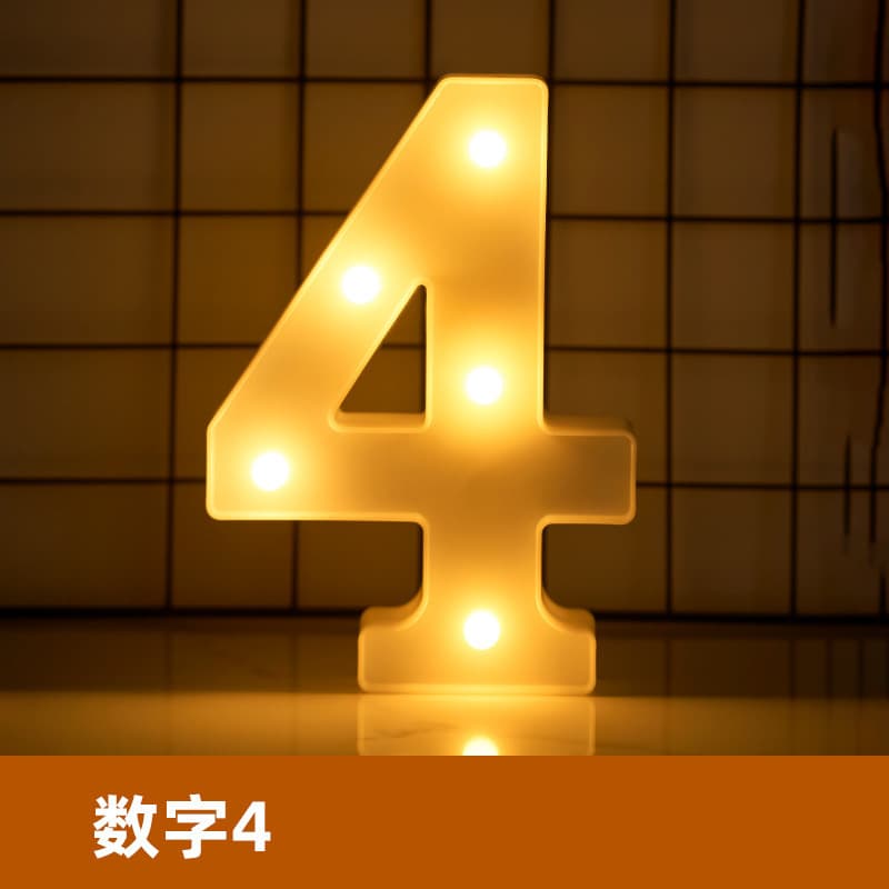 Letter lamp happy birthday scene layout decorative letter plate trunk Chinese Valentine's Day surprise proposal atmosphere light 8