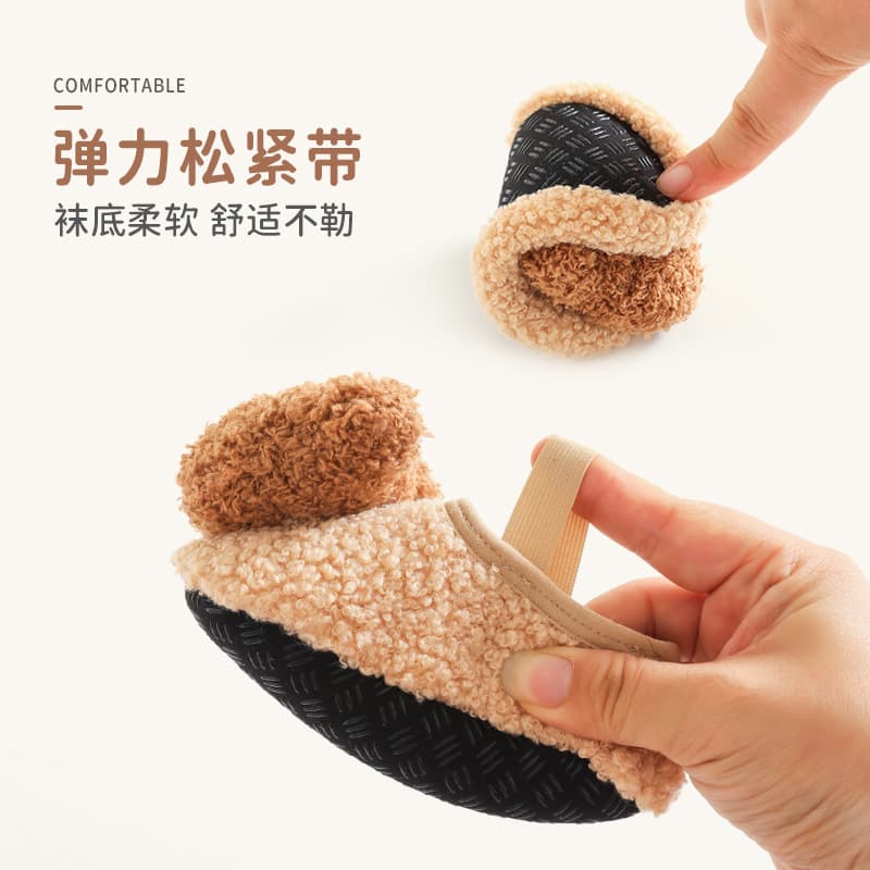 Floor socks baby baby shoes autumn and winter children's men's velvet thickened anti-slip soft bottom toddler home pure cotton newborn 5