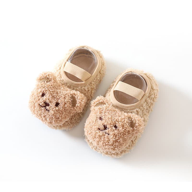 Floor socks baby baby shoes autumn and winter children's men's velvet thickened anti-slip soft bottom toddler home pure cotton newborn 9