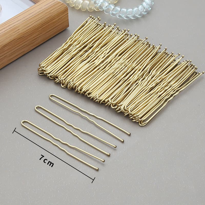 U-shaped clip, one-word clip, black braided hair, bridal headdress, hairpin, studio girl's hair tie, ball head, bud hair ornament 8