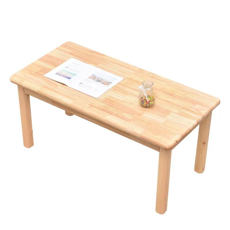 1 Kindergarten tables and chairs solid wood children's baby learning games toy table eating oak table long table cartoon table and chairs 2