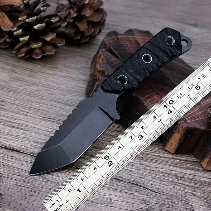 Outdoor Portable Straight Knife Edged Knife High Hardness Military Knife Tool Camping Knife Swiss Knife Multifunctional Straight Knife 3