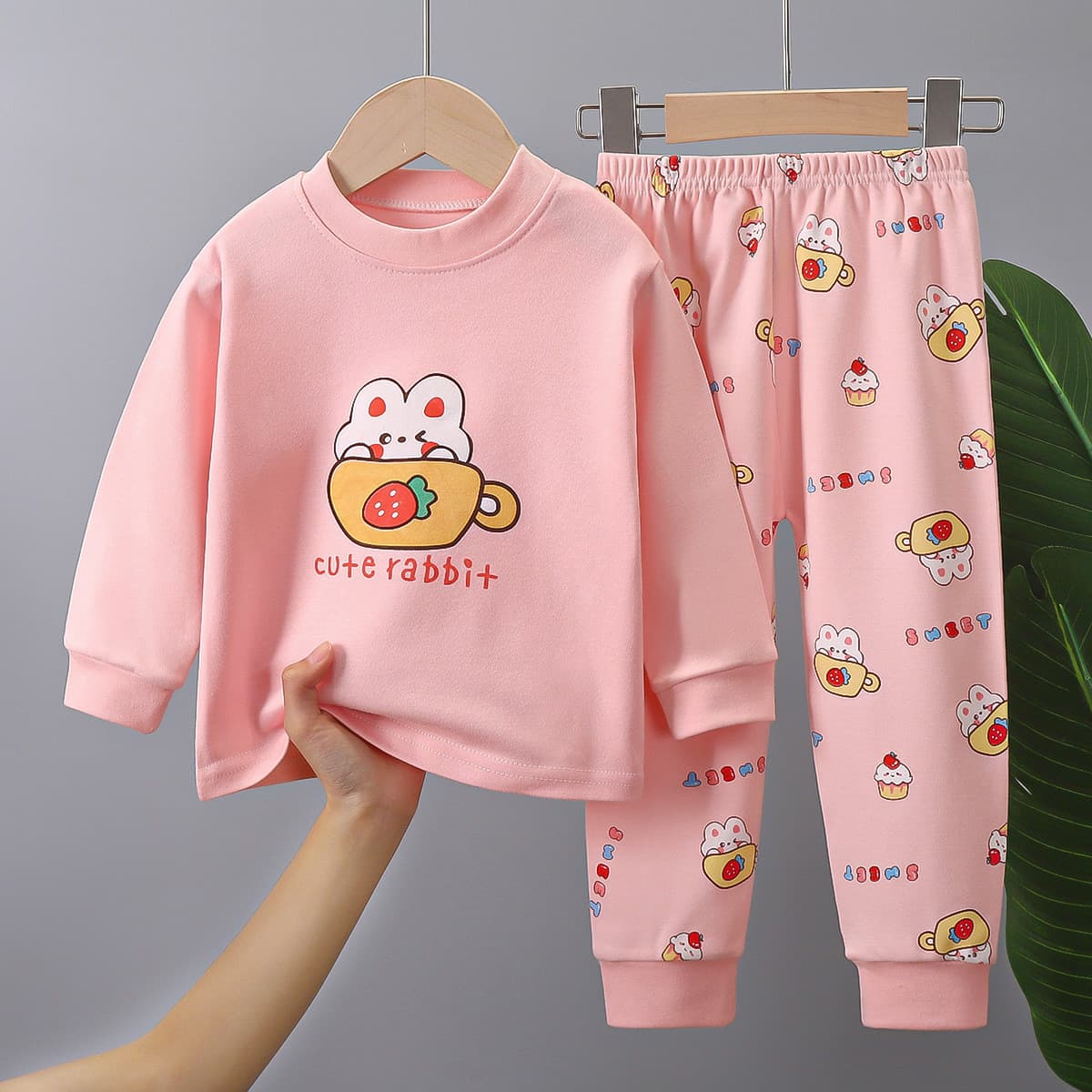 Children's Autumn Clothes and Autumn Pants Sets Baby Cotton Autumn Baby Underwear Girls Boys Children's Cartoon Warmth 7