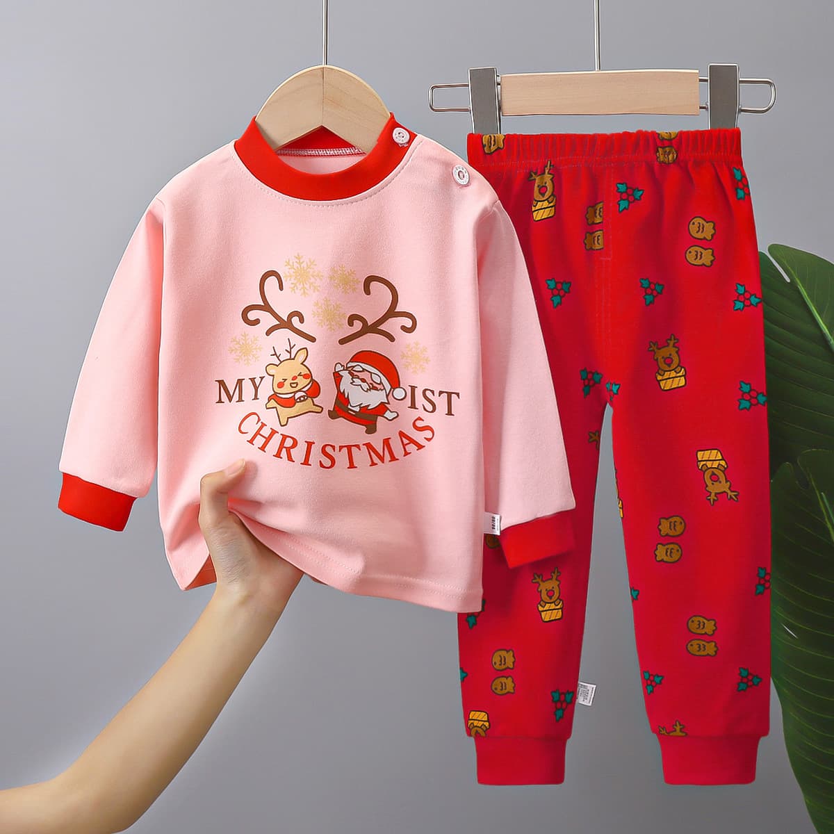 Children's Autumn Clothes and Autumn Pants Sets Baby Cotton Autumn Baby Underwear Girls Boys Children's Cartoon Warmth 9