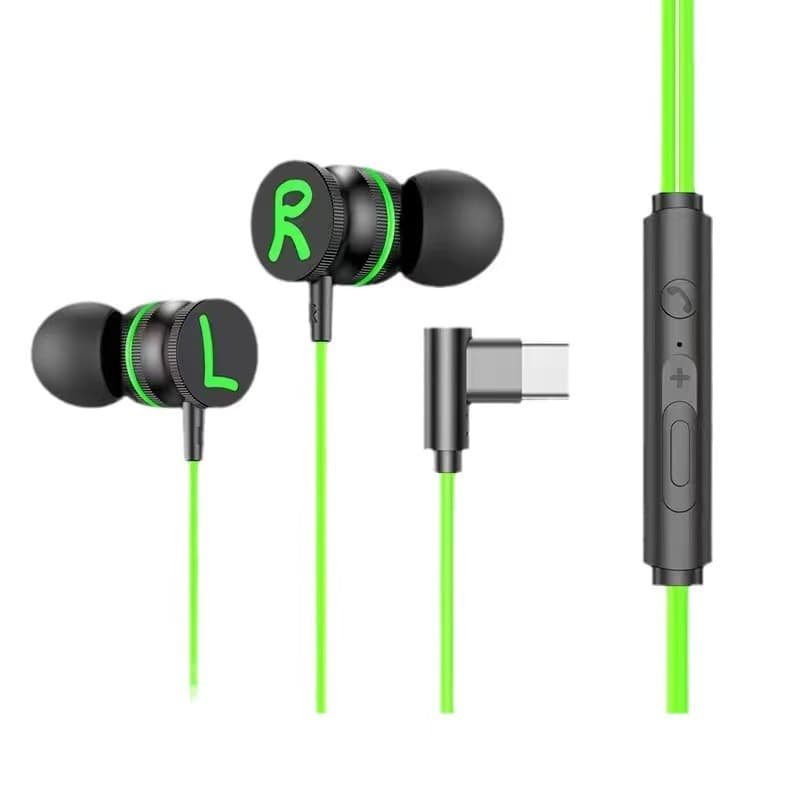 Metal magnetic wired tc earphones in-ear heavy bass mobile phone wire-controlled e-sports game digital chip earphones 6