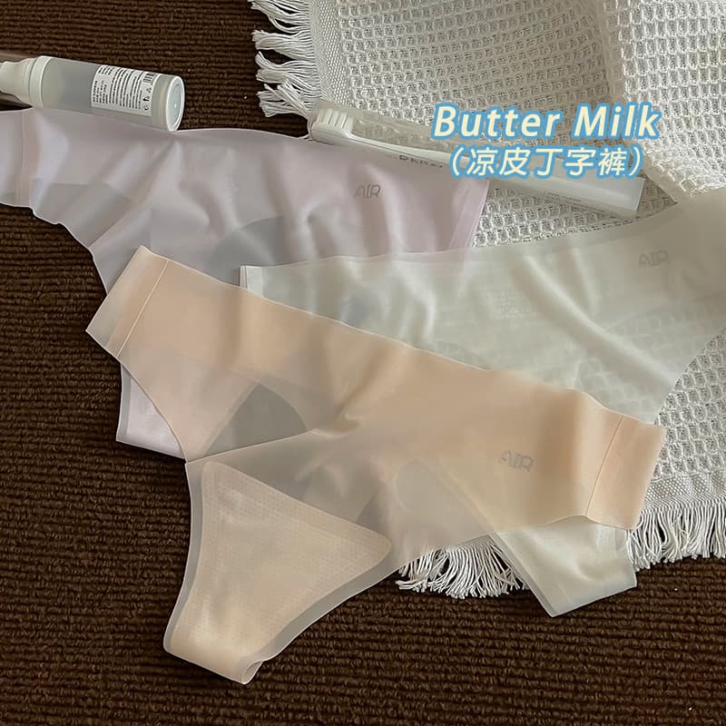 Air ultra-thin cool leather thong ~ mulberry silk bottom crotch is pure and sexy hot girl fitness yoga women's underwear wholesale 5