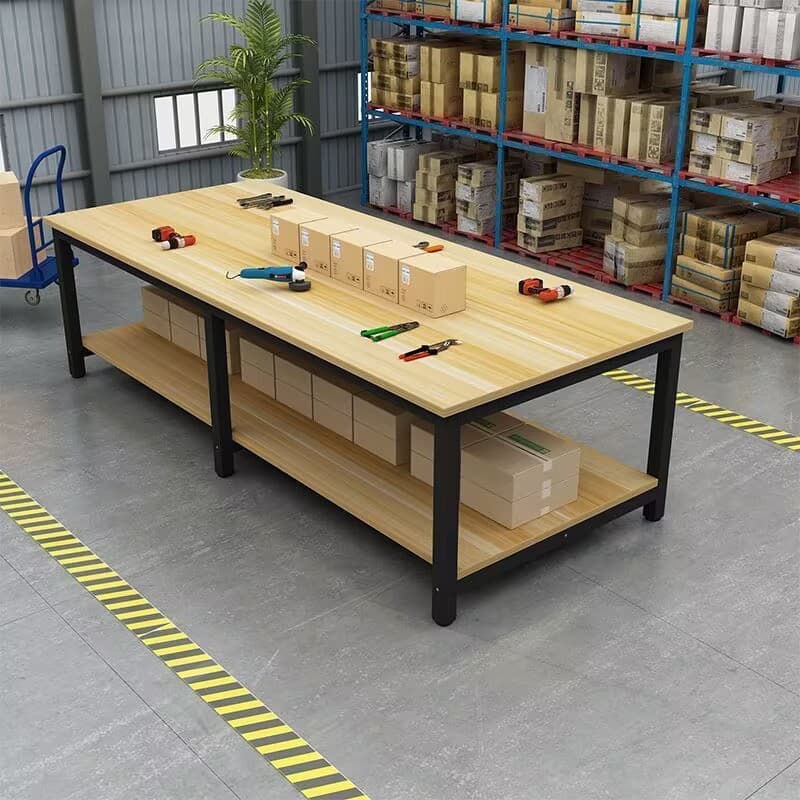 Workbench double-layer express packaging table packaging table assembly line operating table workshop factory workbench experimental table table 9