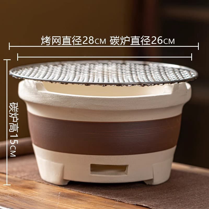 Cooking tea around the stove, barbecue stove, charcoal stove, charcoal stove, mud stove, clay stove, large portable tea stove, camping outdoor 7