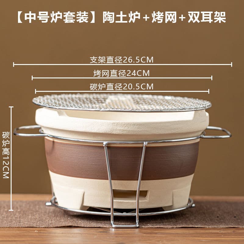 Cooking tea around the stove, barbecue stove, charcoal stove, charcoal stove, mud stove, clay stove, large portable tea stove, camping outdoor 8
