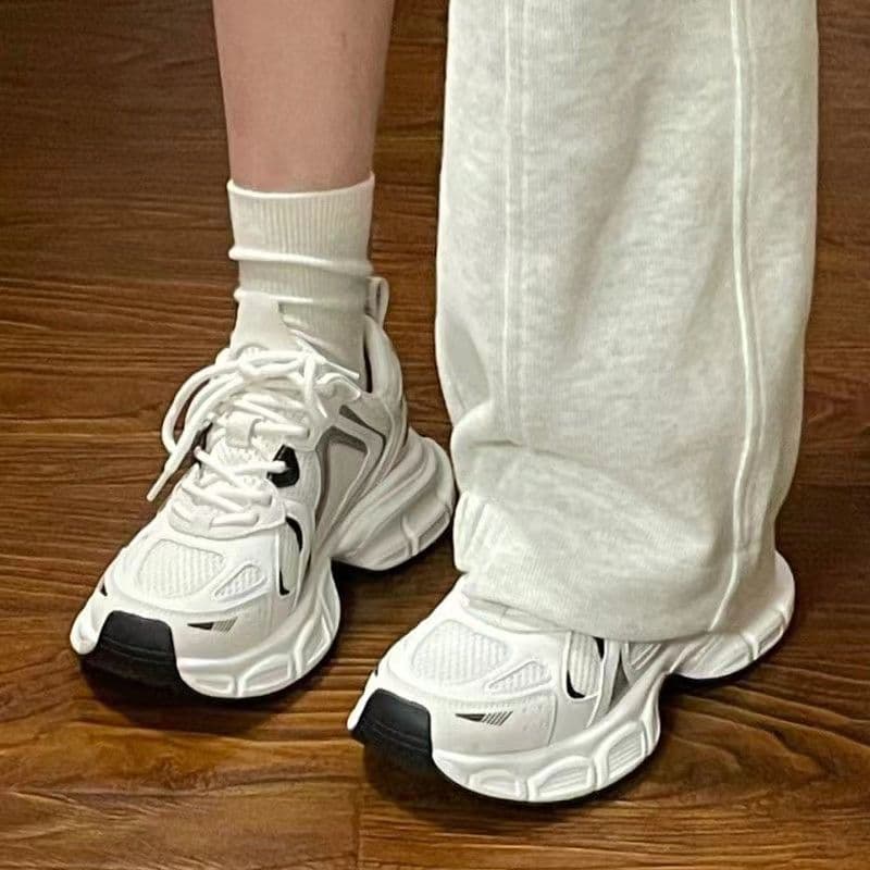Dad's shoes for women 2025 popular mesh casual running sneakers for women versatile thick-soled breathable shoes ins trendy D-4 2