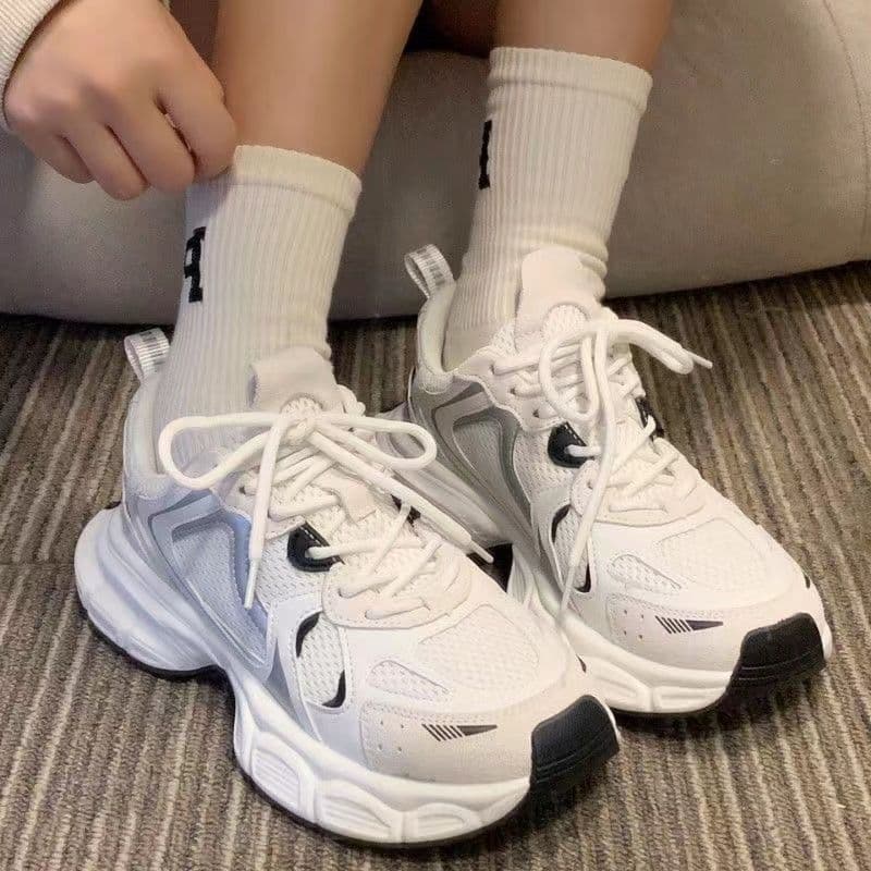 Dad's shoes for women 2025 popular mesh casual running sneakers for women versatile thick-soled breathable shoes ins trendy D-4 7